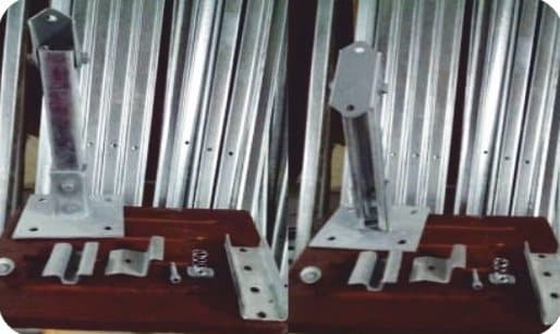Galvanised module mounting structure parts