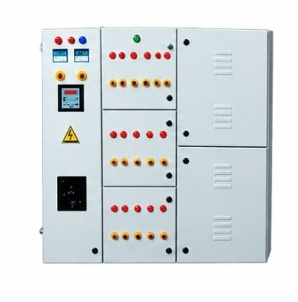 Compact distribution panel with indicator lamps