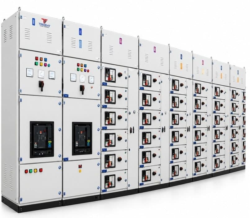 Automatic power factor correction panel line-up with capacitor feeder modules