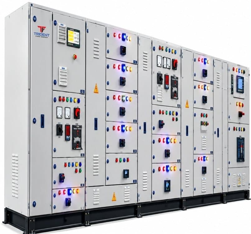 Trident main LT control panel with multiple compartments and metering