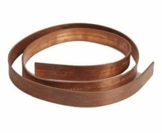 Coil of copper earthing strip