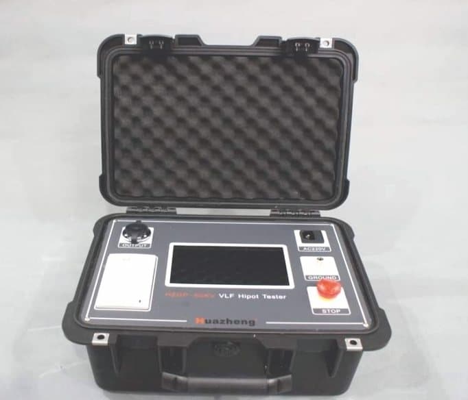 Hipot test instrument in a carry case