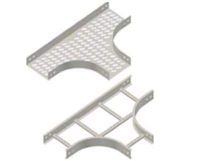 Tee bends for perforated and ladder trays