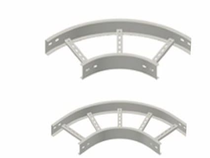 Horizontal ladder tray bends
